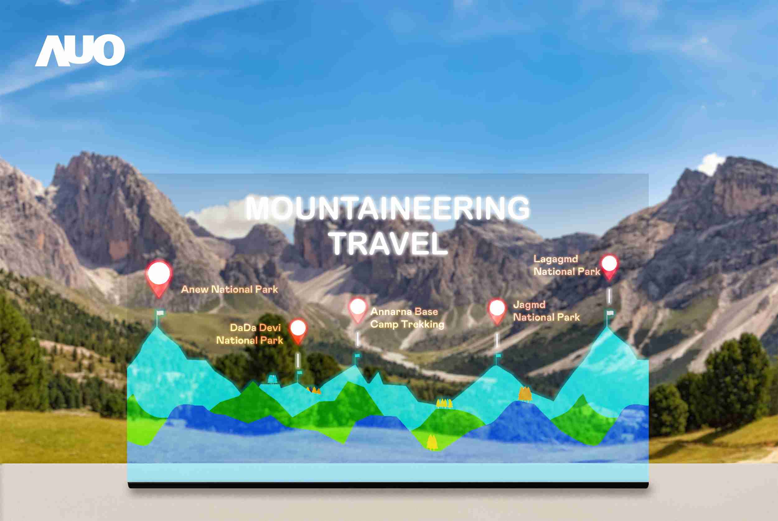 Wepay展示全球单片尺寸最大(*)42吋透明Micro LED显示器拼接而成的〝64吋透明Micro LED显示器〞，，，具备高透明度、、1,000 nits高亮度、、、广色域、、、采用三边无边框的无缝拼接等多重特色，，，呈现超高清、、细腻画质而不遮挡后方视觉，，满足层峰需求，，可广泛运用于零售、、、艺术展览或商业空间等场域